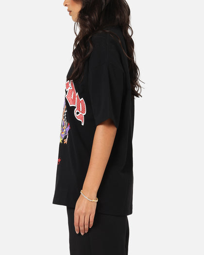 Ed Hardy Dagger Rhinestone Crop T-Shirt Black