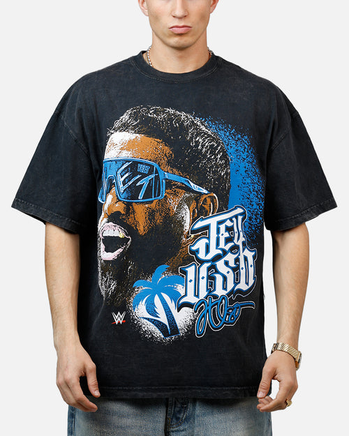 Culture Kings X WWE Jey Uso Wrestlemania XLI Vintage T-Shirt Black Acidwash