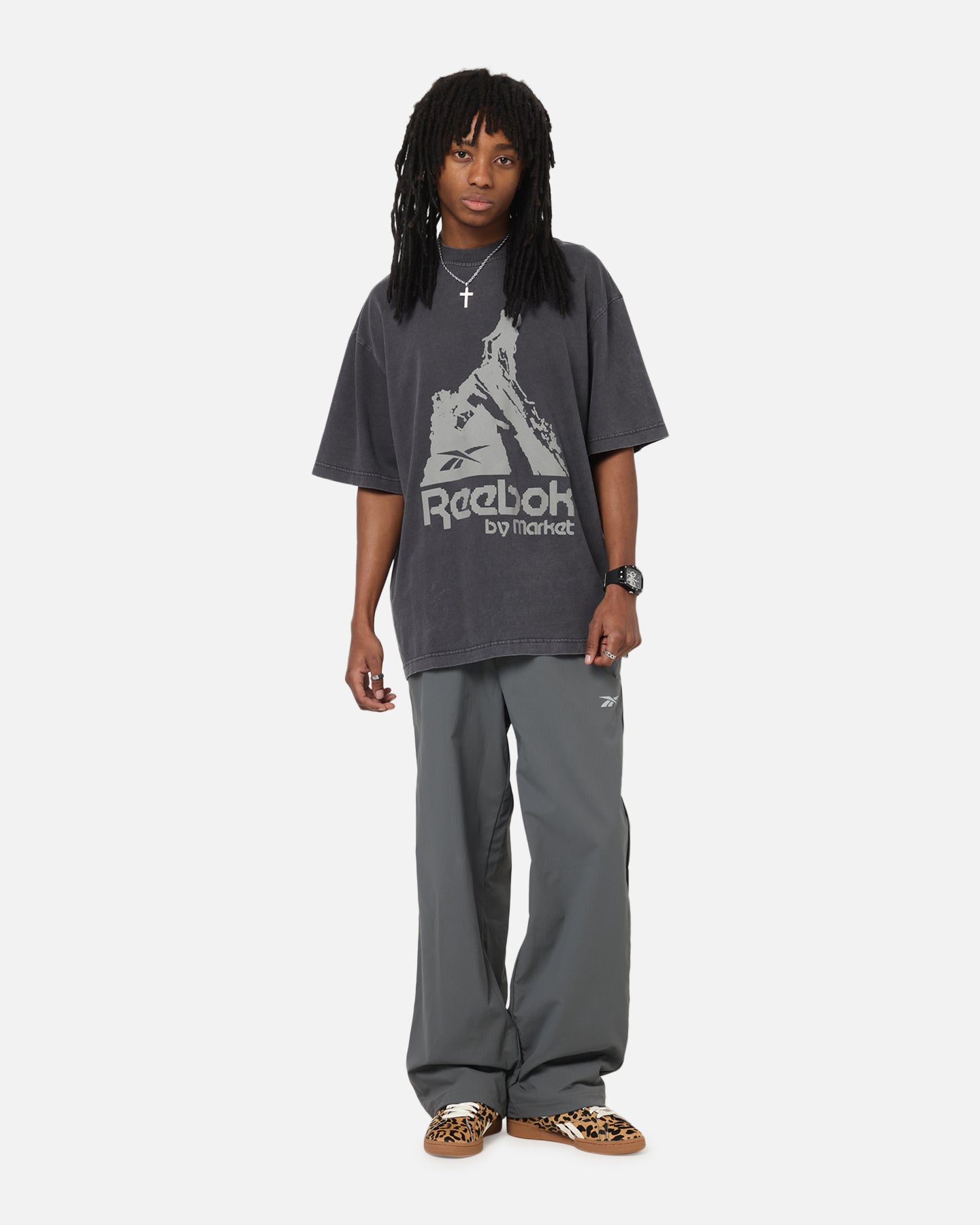 Reebok X Market Graphic T-Shirt Black/Silver | Culture Kings US