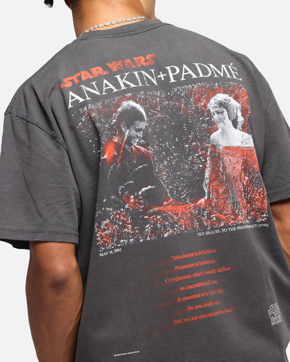 73Studio Star Wars Anakin And Padme Vintage T-Shirt Black Wash