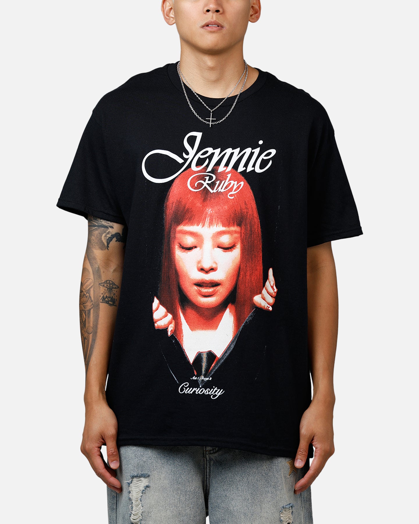 アイドル Mantra Oversized T-shirt (Black) jennie JENNIE - Mantra | Bonfire