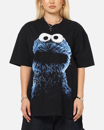 American Thrift X Sesame Street Cookie Monster Grail Heavy T-Shirt Black