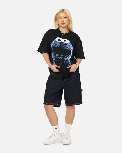 American Thrift X Sesame Street Cookie Monster Grail Heavy T-Shirt Black