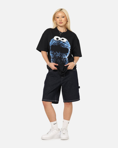 American Thrift X Sesame Street Cookie Monster Grail Heavy T-Shirt Black