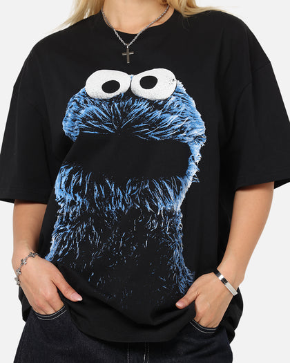 American Thrift X Sesame Street Cookie Monster Grail Heavy T-Shirt Black