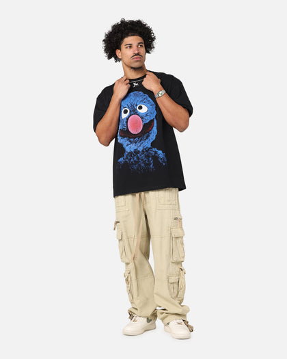 American Thrift X Sesame Street Grover Grail Heavy T-Shirt Black