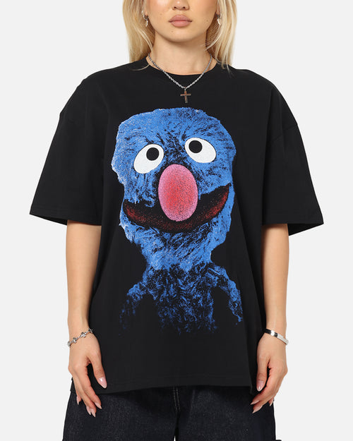 American Thrift X Sesame Street Grover Grail Heavy T-Shirt Black