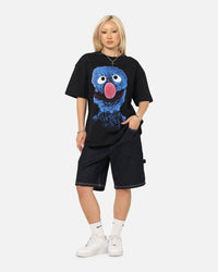 American Thrift X Sesame Street Grover Grail Heavy T-Shirt Black