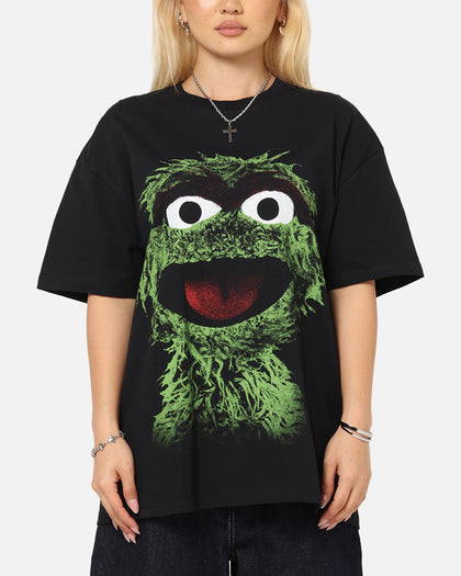 American Thrift X Sesame Street Oscar The Grouch Grail Heavy T-Shirt Black
