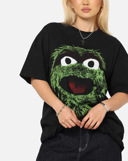 American Thrift X Sesame Street Oscar The Grouch Grail Heavy T-Shirt Black
