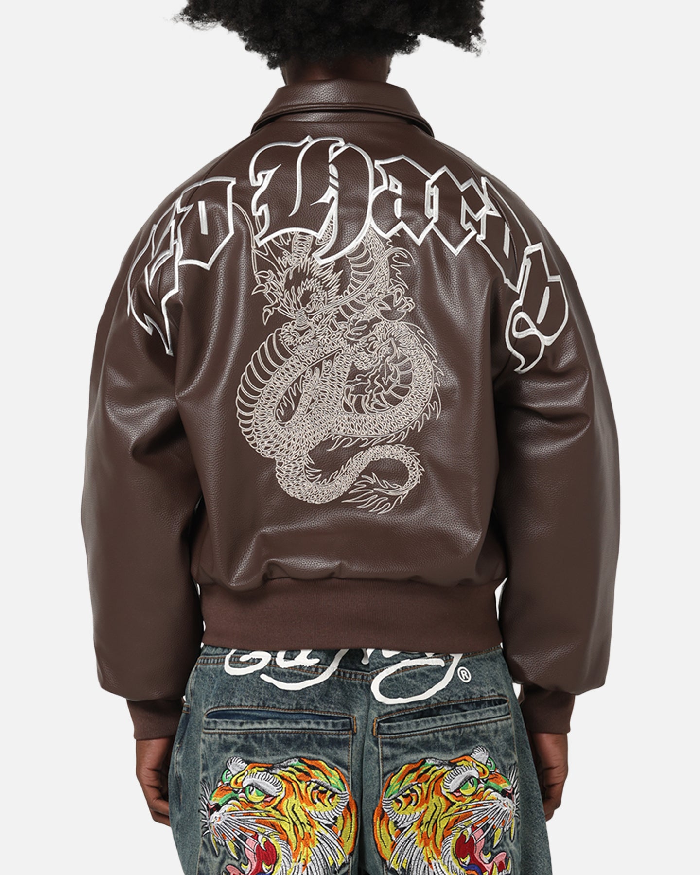 Ed Harday　レザージャケット Ed Hardy Shinjuku Leather Jacket Brown | Culture Kings US