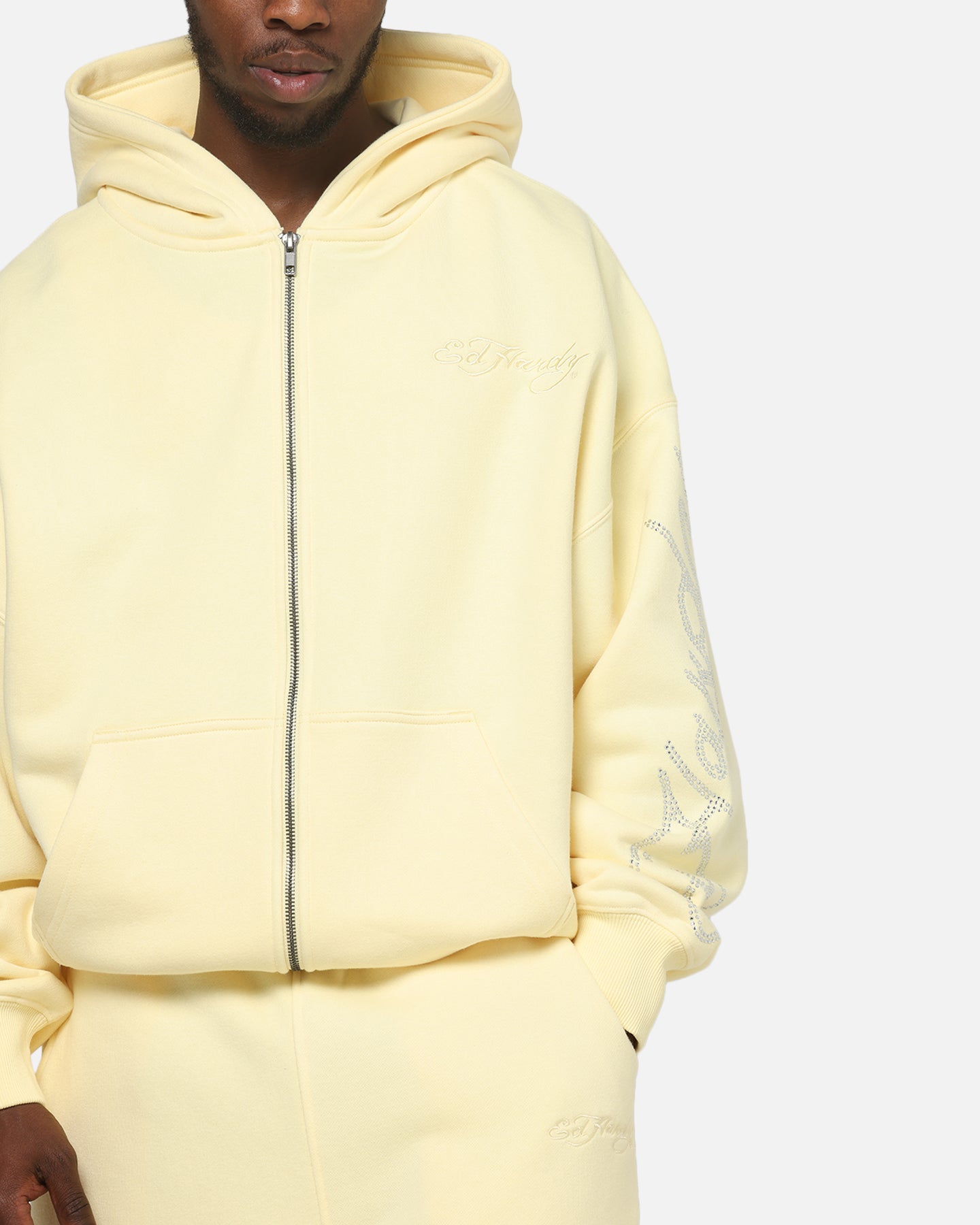 Ed Hardy Trinity Zip Hoodie Butter Yellow | Culture Kings US
