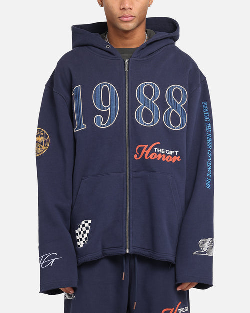 Honor The Gift 1988 Full Zip Hoodie Navy