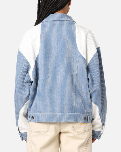 Honor The Gift Color Blocked Trucker Jacket Indigo