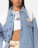 Honor The Gift Color Blocked Trucker Jacket Indigo
