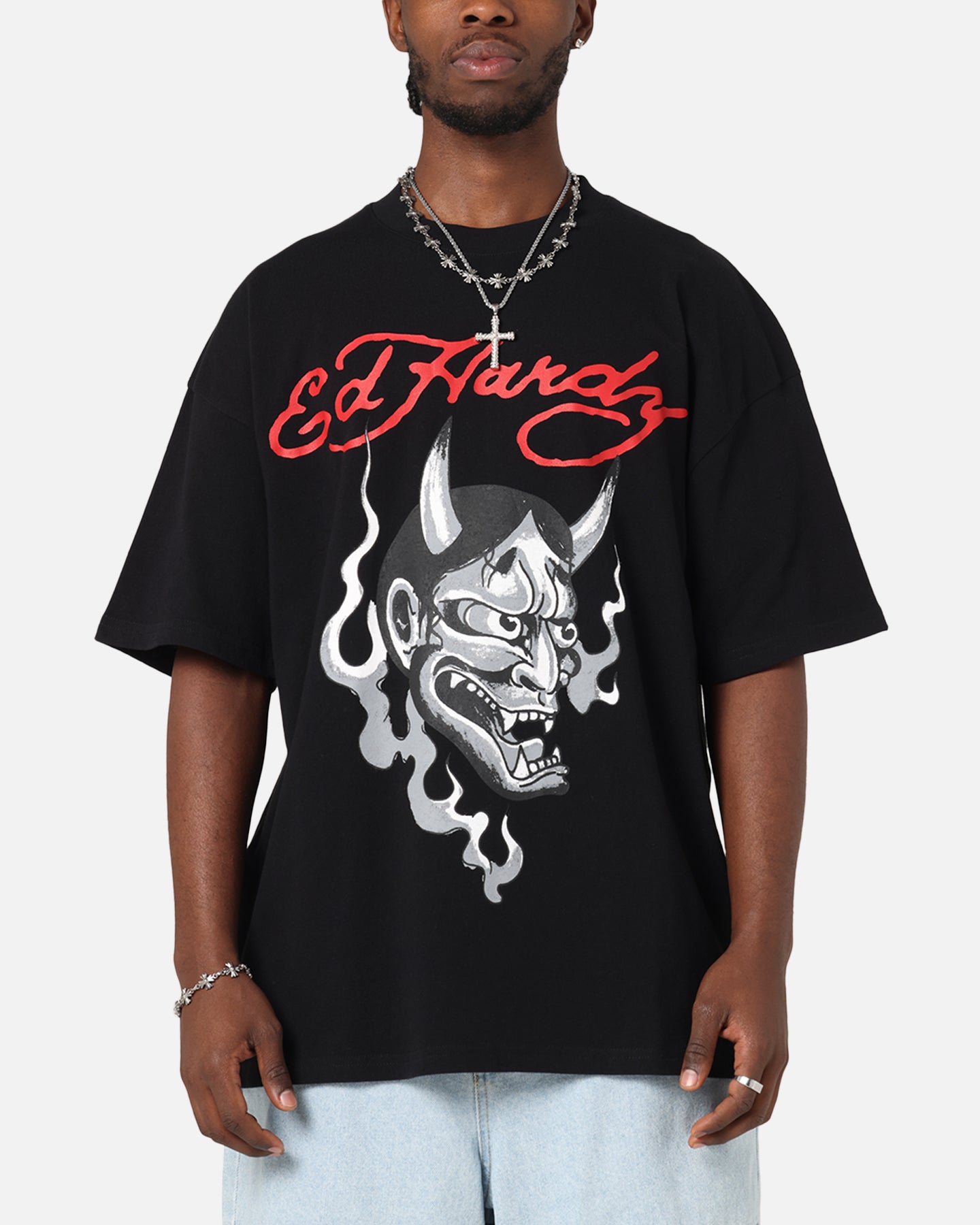 Ed Hardy Flash Demon T-Shirt Black | Culture Kings US