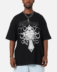 Ed Hardy Cross My Heart T-Shirt Black