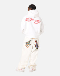 Ed Hardy Blue Dragon Hoodie White