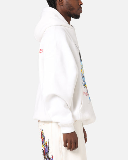 Ed Hardy Blue Dragon Hoodie White