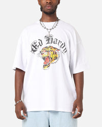 Ed Hardy Tiger Wrath T-Shirt White