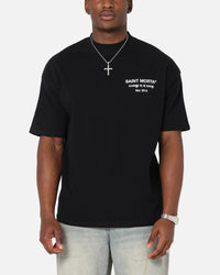Saint Morta Muerte Mock Neck T-Shirt Black