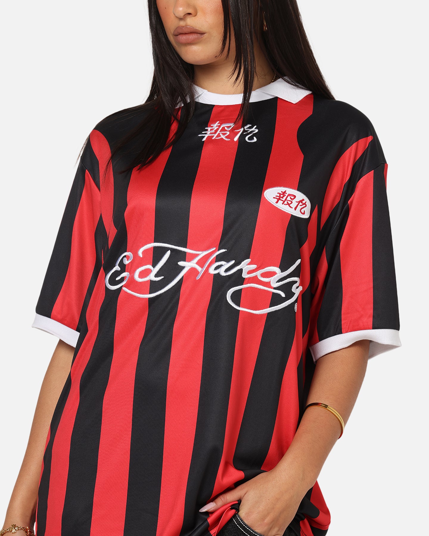 HARDY KITAGAWA 23 サッカーシャツ 3XL Ed Hardy Shinjuku Jersey Red/Black | Culture Kings US