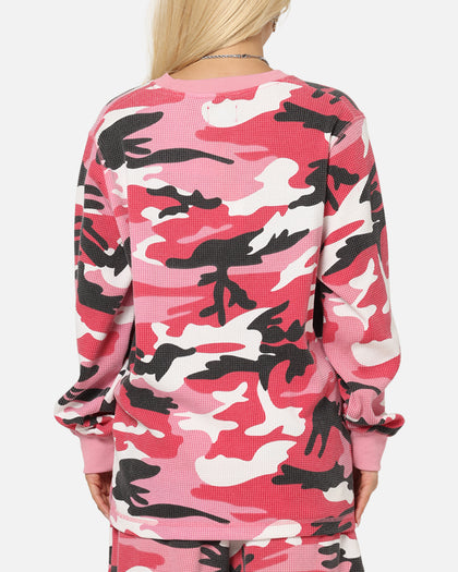 XXIII Printed Thermal Long Sleeve T-Shirt Pink Camo