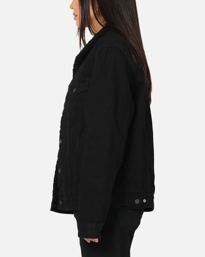 Levi Strauss And Co Relaxed Fit Sherpa Trucker Jacket Black