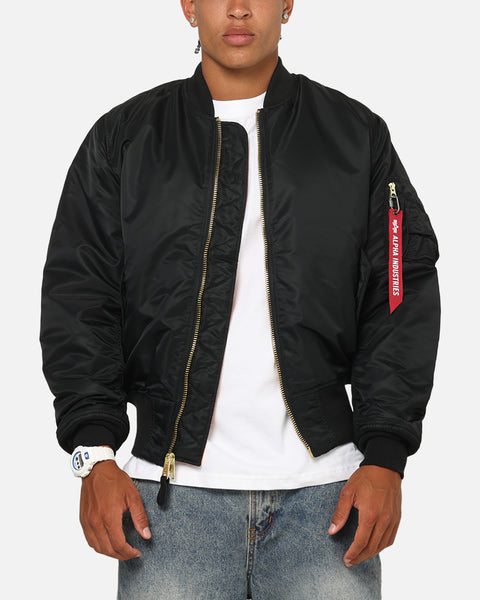 ALPHA INDUSTRIES MA-1 フライト ジャケット　ブラック2XL Alpha Industries Alpha MA-1 Flight Jacket Black | Culture Kings US