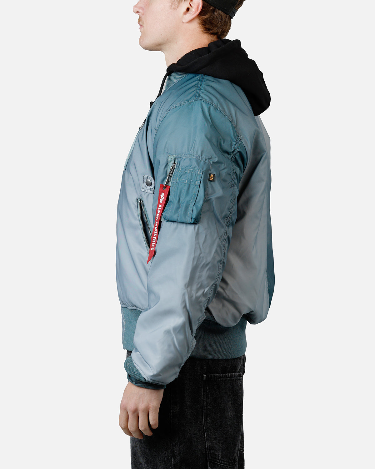 Alpha Industries Gradient Washed Flight Jacket Blue | Culture Kings US