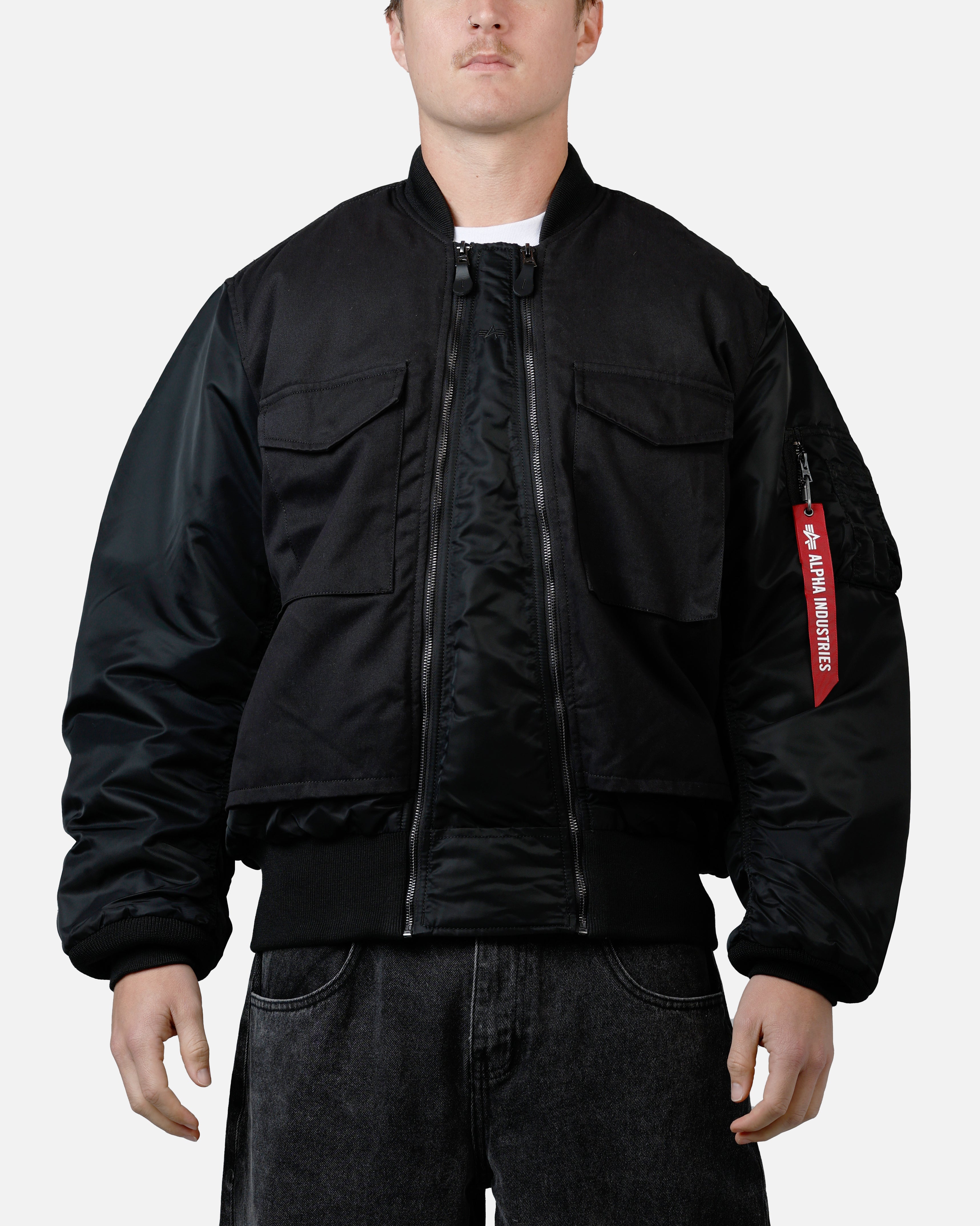 Alpha Industries MA-1 Mixed Cotton Jacket Black | Culture Kings US