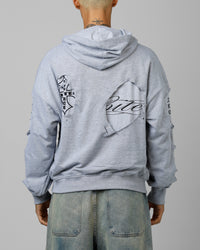 Loiter Destruction Hoodie Grey