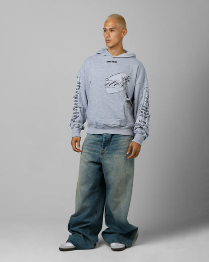 Loiter Destruction Hoodie Grey