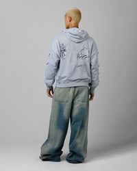 Loiter Destruction Hoodie Grey