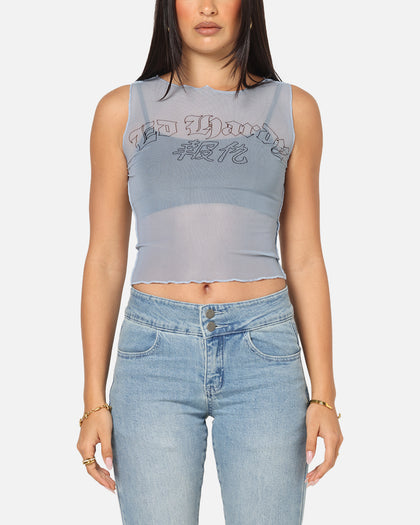 Ed Hardy Women's Revenge Mesh Top Blue