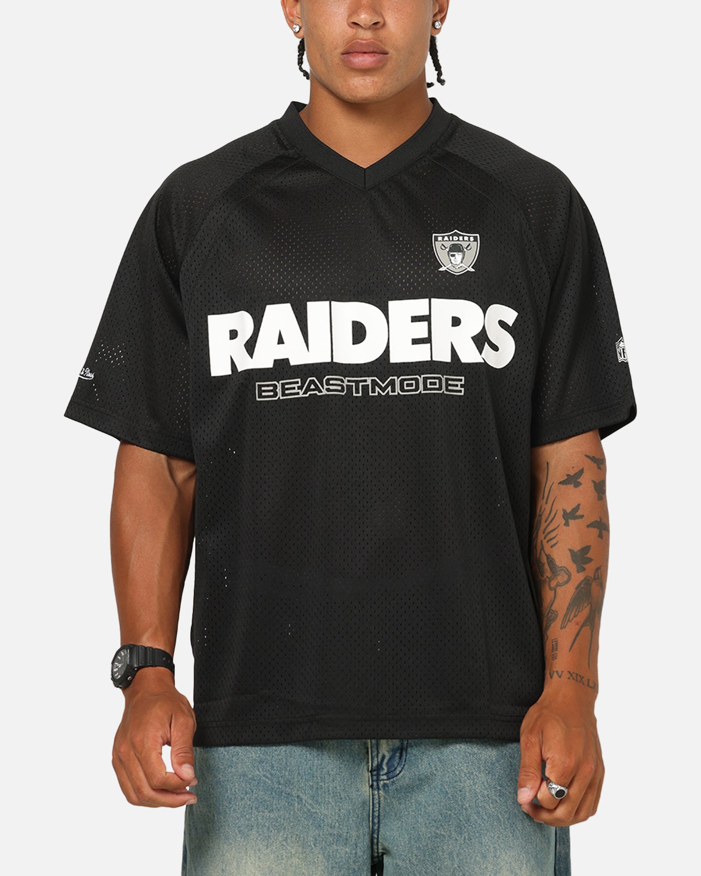 ウ*グ様 RAIDERS ユニフォーム ゲームシャツ　bboy LAS VEGAS RAIDERS MAXX CROSBY YOUTH MID TIER JERSEY - BLACK – JR'S