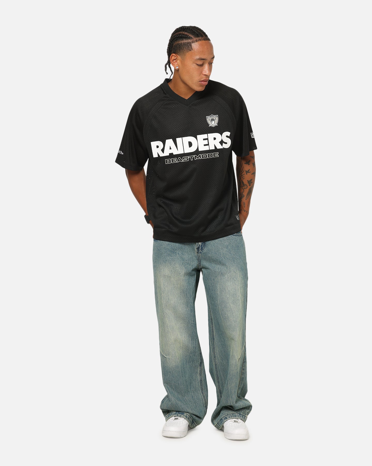 ウ*グ様 RAIDERS ユニフォーム ゲームシャツ　bboy LAS VEGAS RAIDERS MAXX CROSBY YOUTH MID TIER JERSEY - BLACK – JR'S