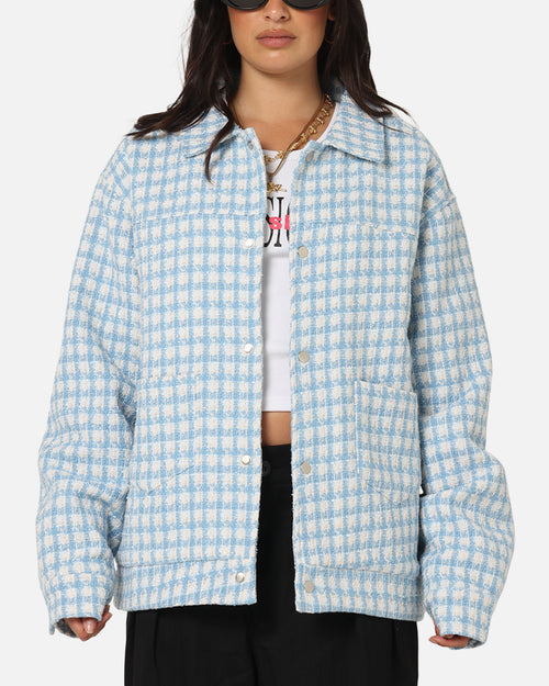 XXIII Waffle Jacket Blue Check