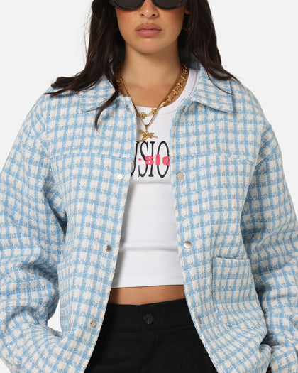 XXIII Waffle Jacket Blue Check