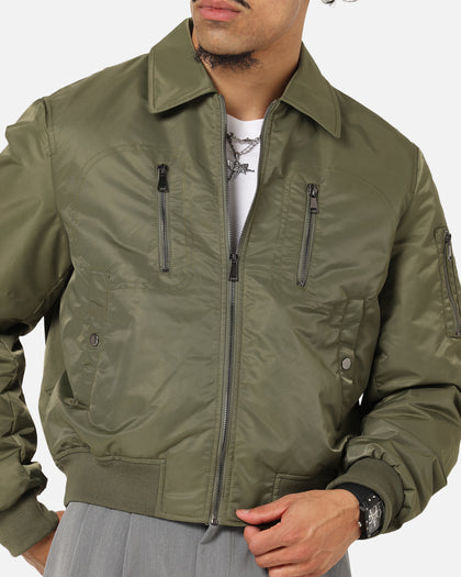 XXIII Collared Bomber Jacket Khaki