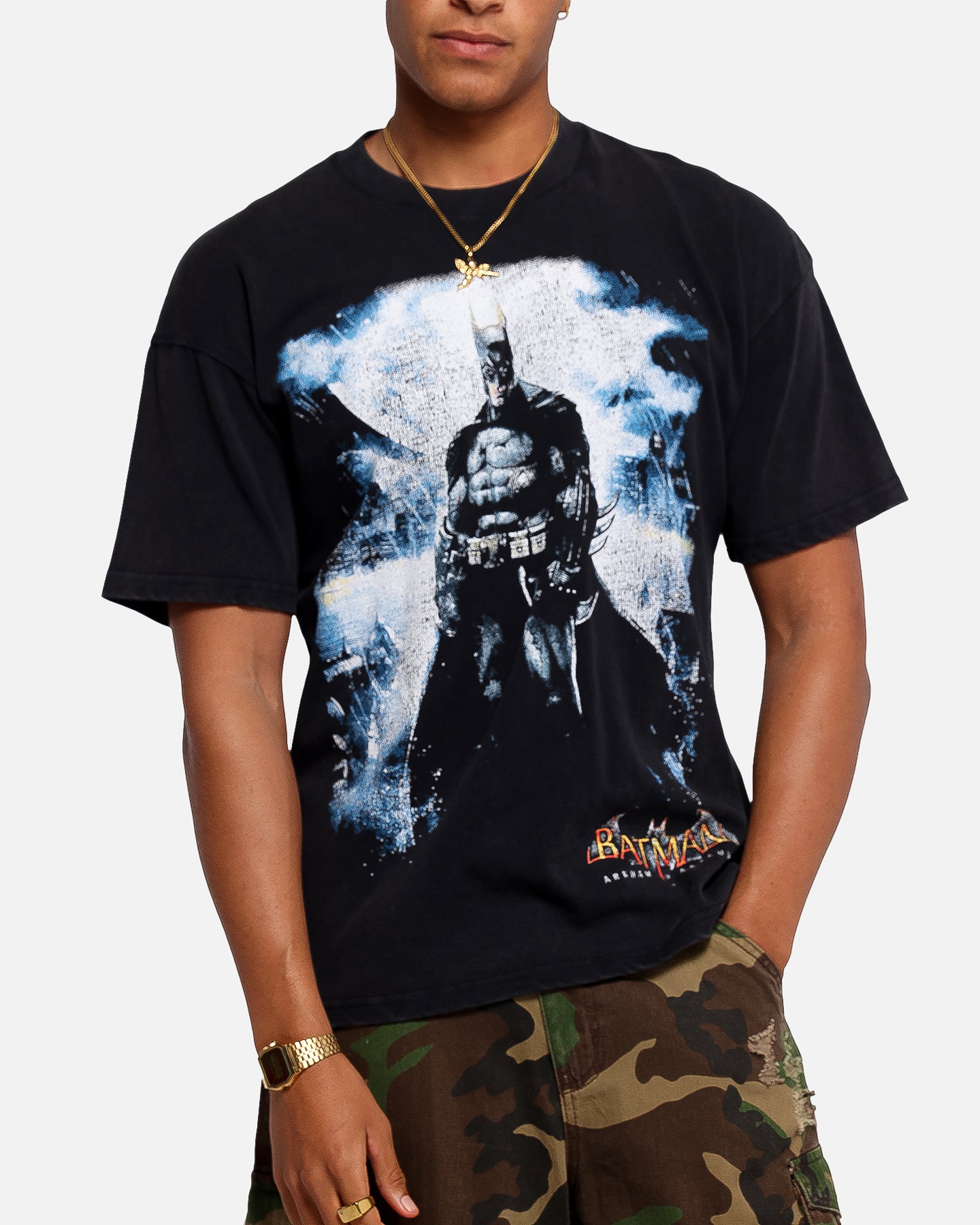 73Studio X DC Batman Arkham Asylum Vintage T-Shirt Black | Culture