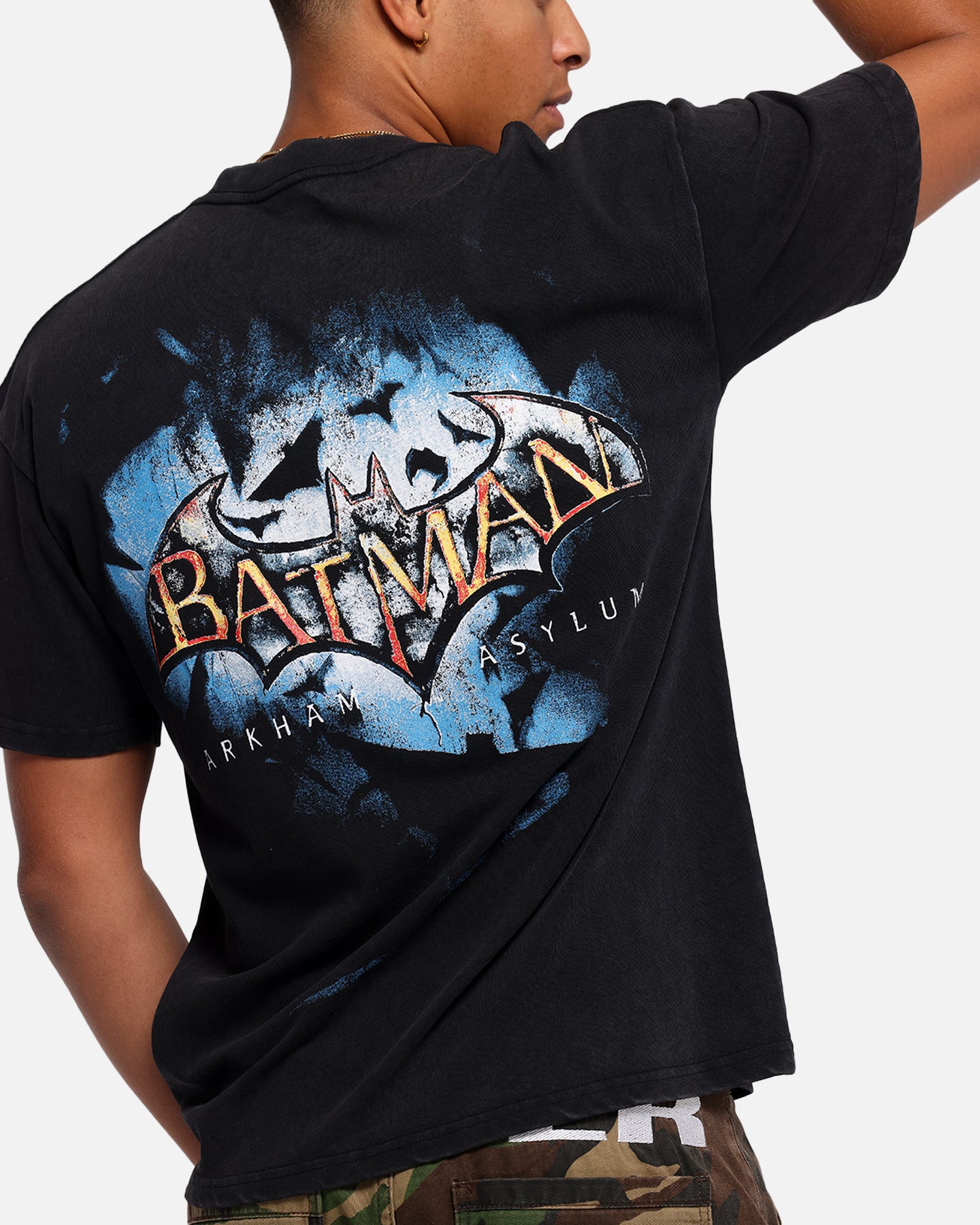 73Studio X DC Batman Arkham Asylum Vintage T-Shirt Black | Culture