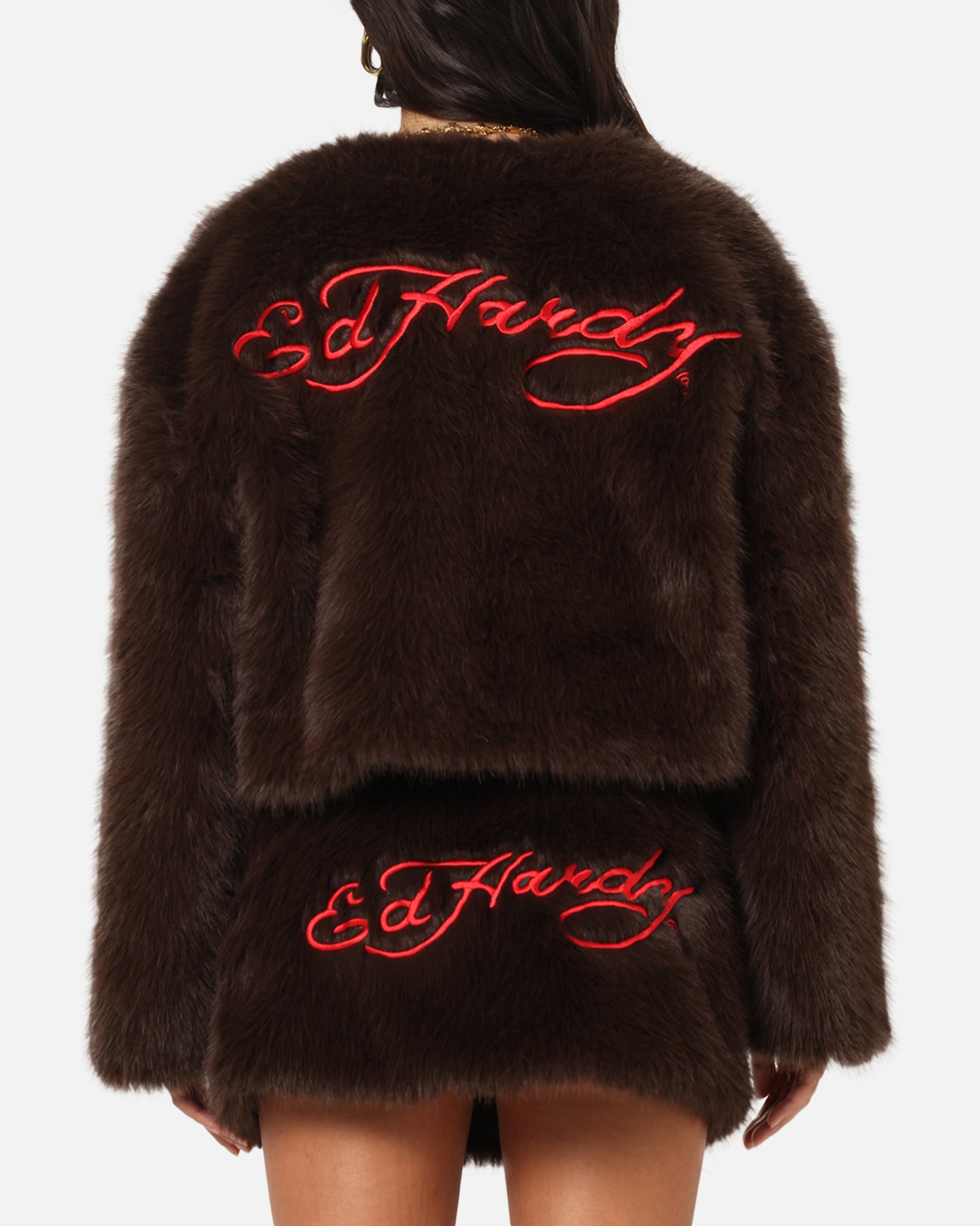 Ed Hardy ファーダウン Boys Ed Hardy down puffer Jacket black eagles sz. 4-5 | eBay
