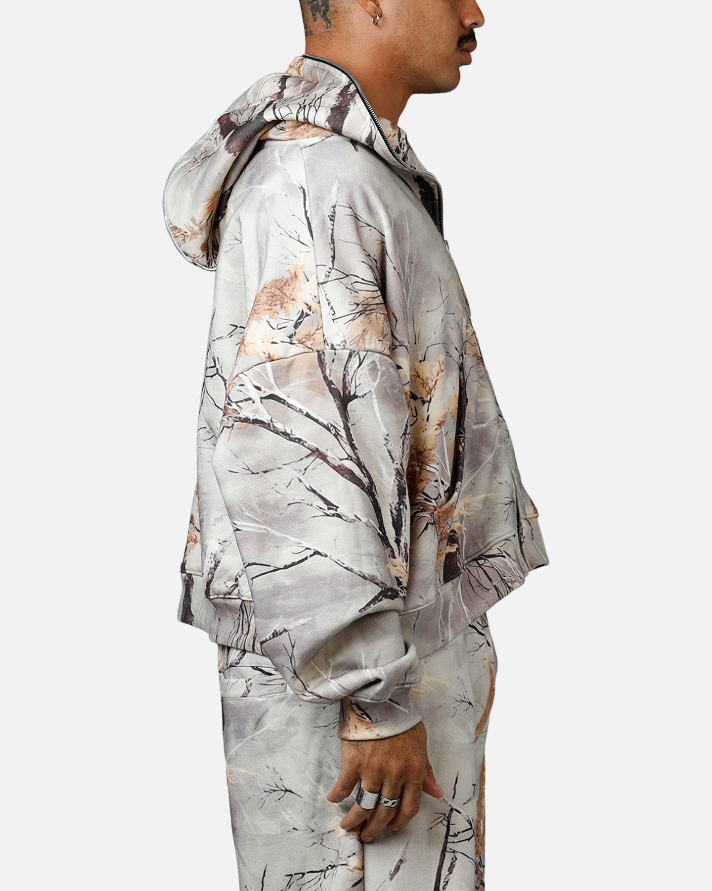 MNML Full Zip Hoodie Snow Camo | Culture Kings US