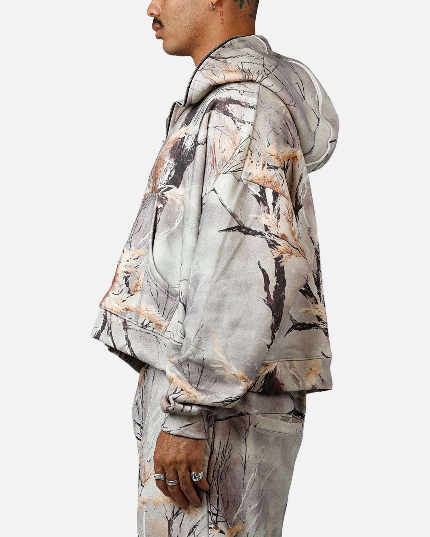MNML Full Zip Hoodie Snow Camo | Culture Kings US