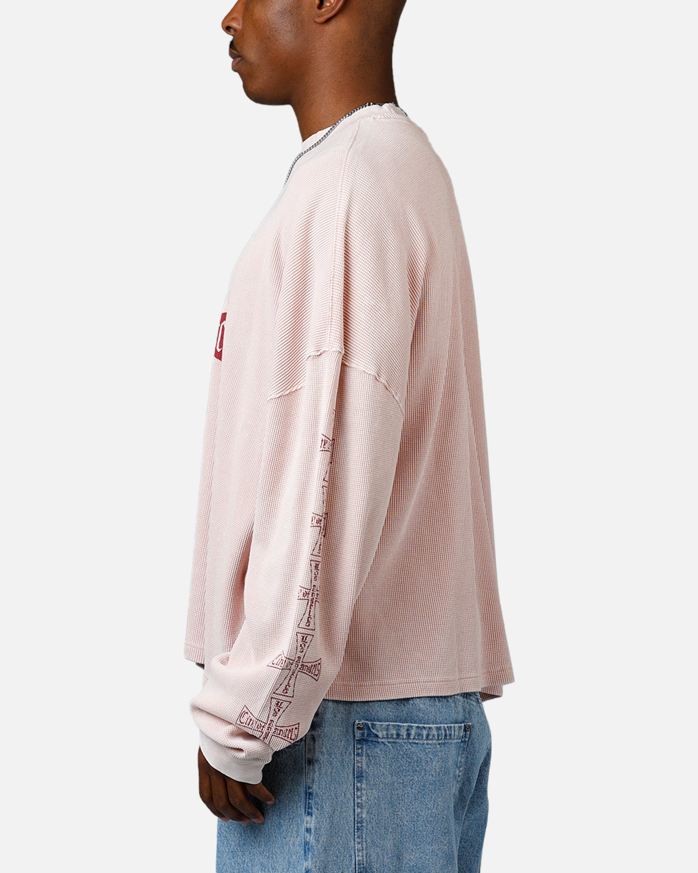 MNML Washed Chopper Thermal Shirt Washed White | Culture Kings US