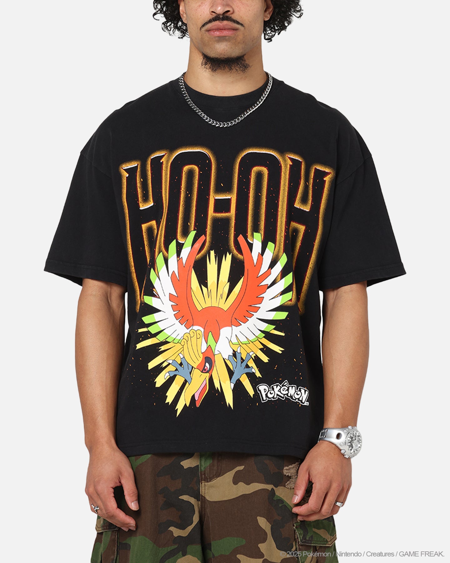 The Pokémon Collection By 73Studio Ho-Oh T-Shirt Black