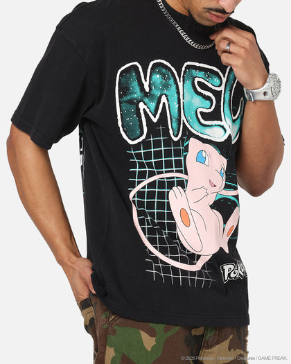 The Pokémon Collection By 73Studio Mew T-Shirt Black Acidwash
