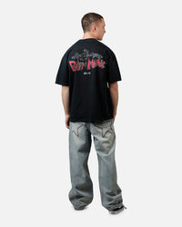 73Studio X Cartoon Network Bill & Mandy Grail Vintage T-Shirt Black Acidwash