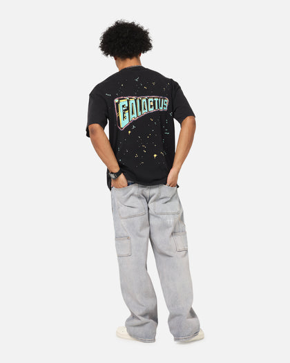 73Studio Marvel Fantastic Four Galactus Universe T-Shirt Black Acidwash